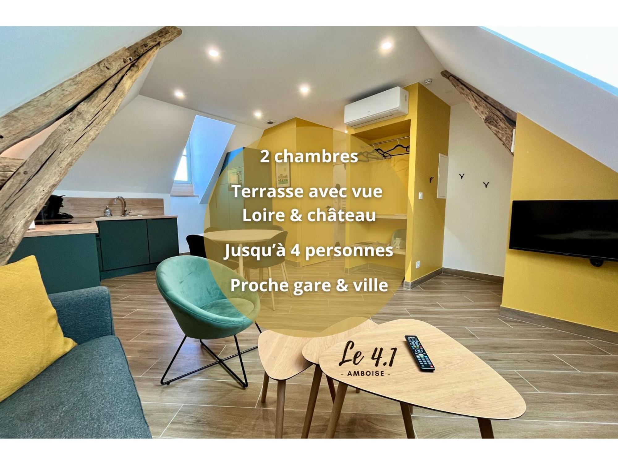 T3 Climatise Face Loire Et Chateau L'Appart Du 4-1 Амбоаз Екстериор снимка